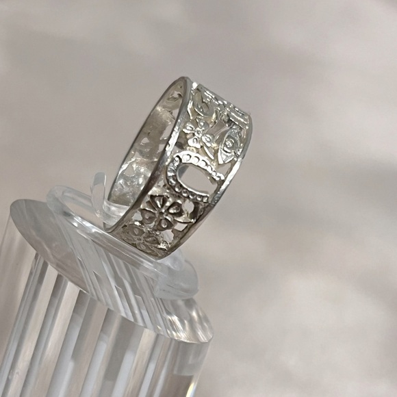 Sterling Silver 925 Good Luck Lucky‎ Charms Luck Symbol Ring Size 6.5 - Picture 4 of 16